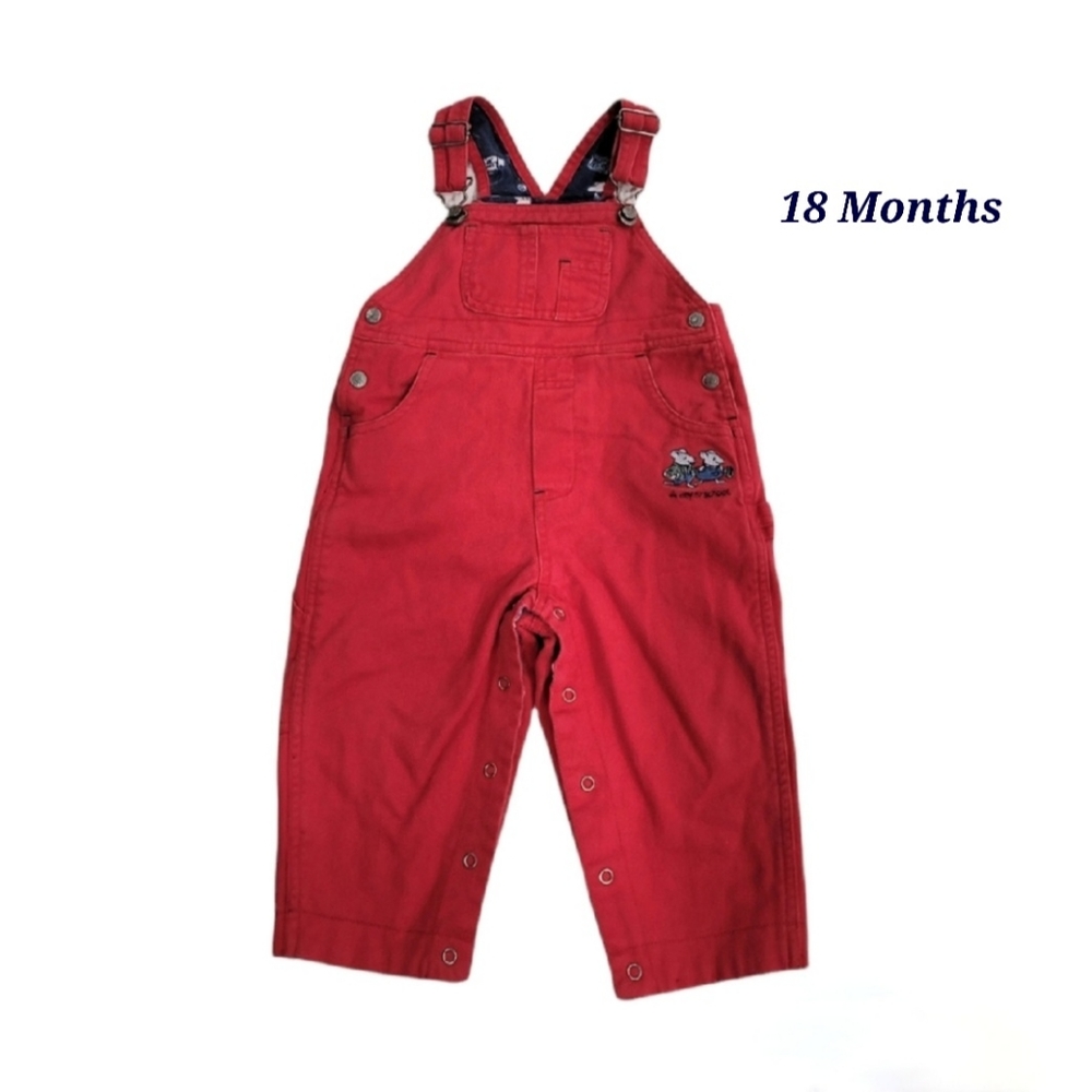 Cool baby Red Denim Overalls Size 18 Months